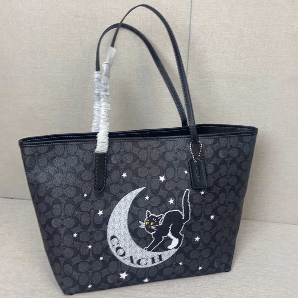 Coach City Tote CW451 - Black Halloween Edition - Picture 2 of 8